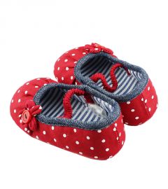 Baby Girls Red Flower Shoes