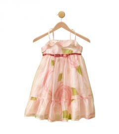 Peach Garden Party Dress