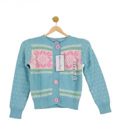 Girls Blue Sweater Cardigan