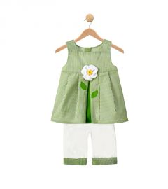 Daisy Smocked Top and Capri Set