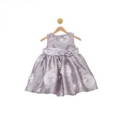 Rare Editions Girls Silver Party Dress