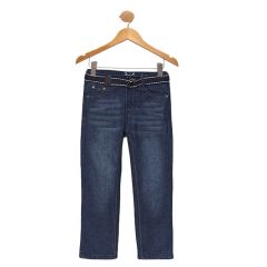 Medium Blue & Gold Stitch Maverick Jeans & Belt