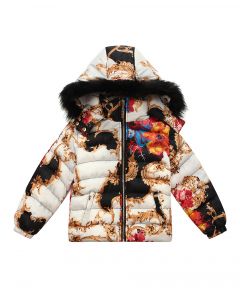 Snow & Black Puffer Coat